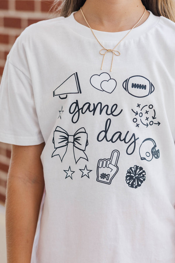 Girls: Game Day Mood Black Graphic Tee