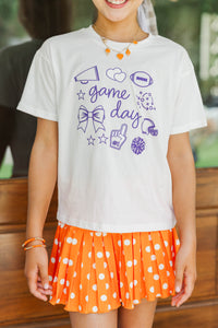 Girls: Game Day Mood Purple Graphic Tee