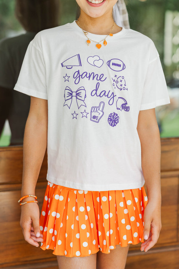Girls: Game Day Mood Purple Graphic Tee