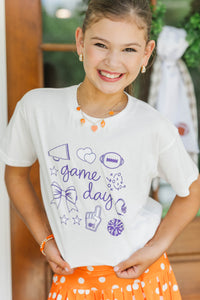 Girls: Game Day Mood Purple Graphic Tee