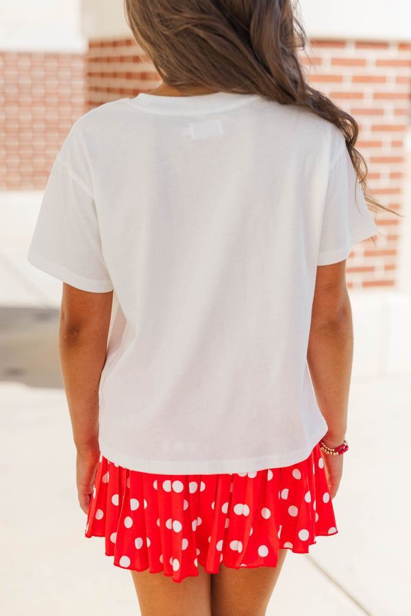 Girls: Game Day Mood Red Graphic Tee
