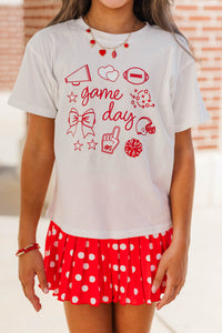 Girls: Game Day Mood Red Graphic Tee