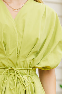 Bright Beginnings Green Midi Dress