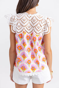 Loving This Pink Floral Blouse