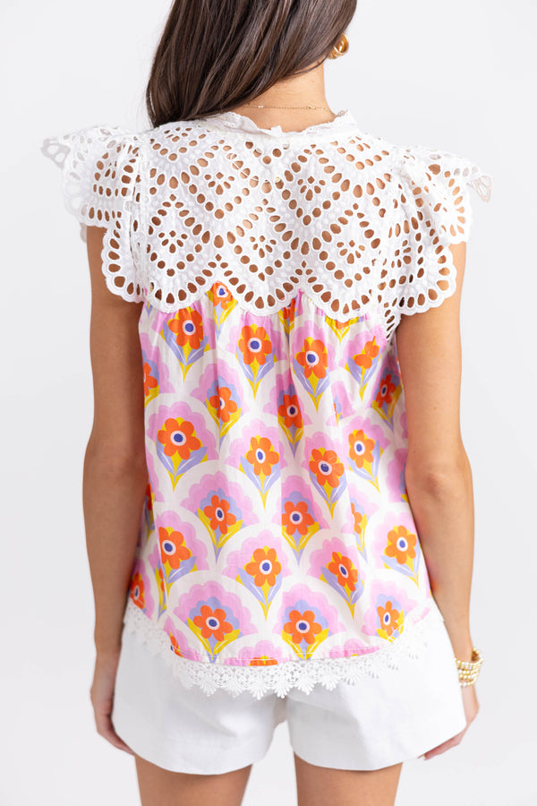Loving This Pink Floral Blouse