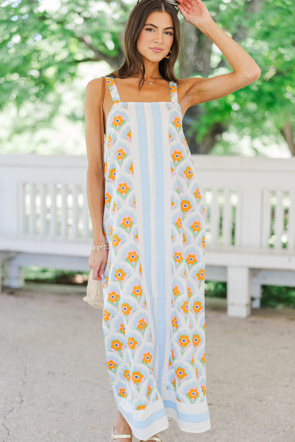 Something Special Blue Floral Midi Dress
