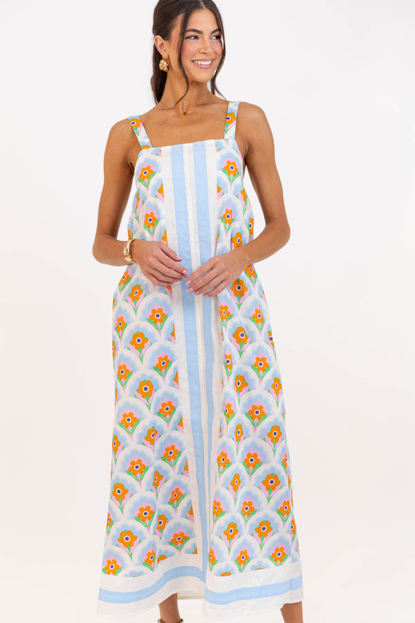 Something Special Blue Floral Midi Dress