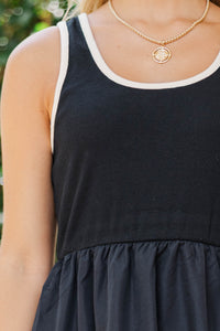 One Of A Kind Black Midi Dress