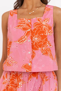 Perfectly Patterned Pink Floral Tank