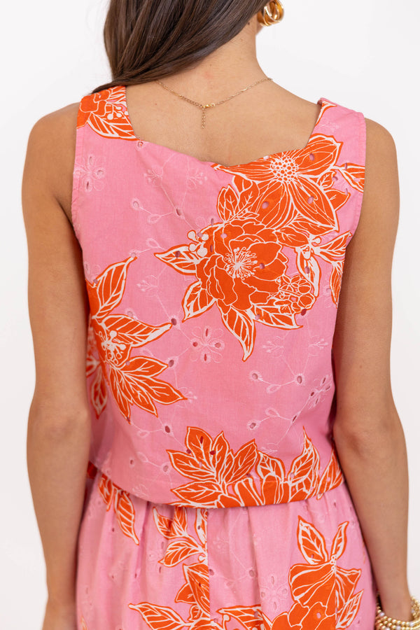 Perfectly Patterned Pink Floral Tank