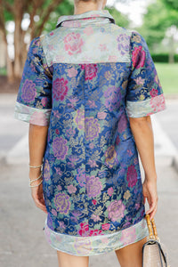 Found My Favorite Navy Brocade Shift Dress