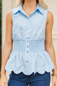 Going Places Light Blue Blouse