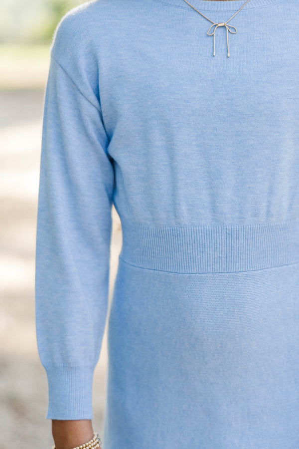 Girls: Float On By Light Blue Sweater Dress