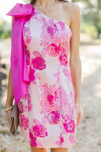 Lights Up Magenta Brocade Dress