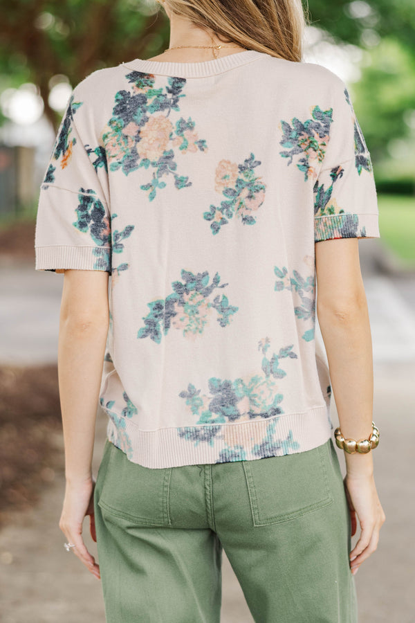 Fate: First Impression Cream Floral Sweater