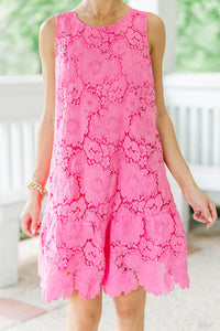 Fate: Simply Irresistible Pink Eyelet Shift Dress