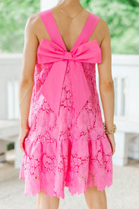 Fate: Simply Irresistible Pink Eyelet Shift Dress