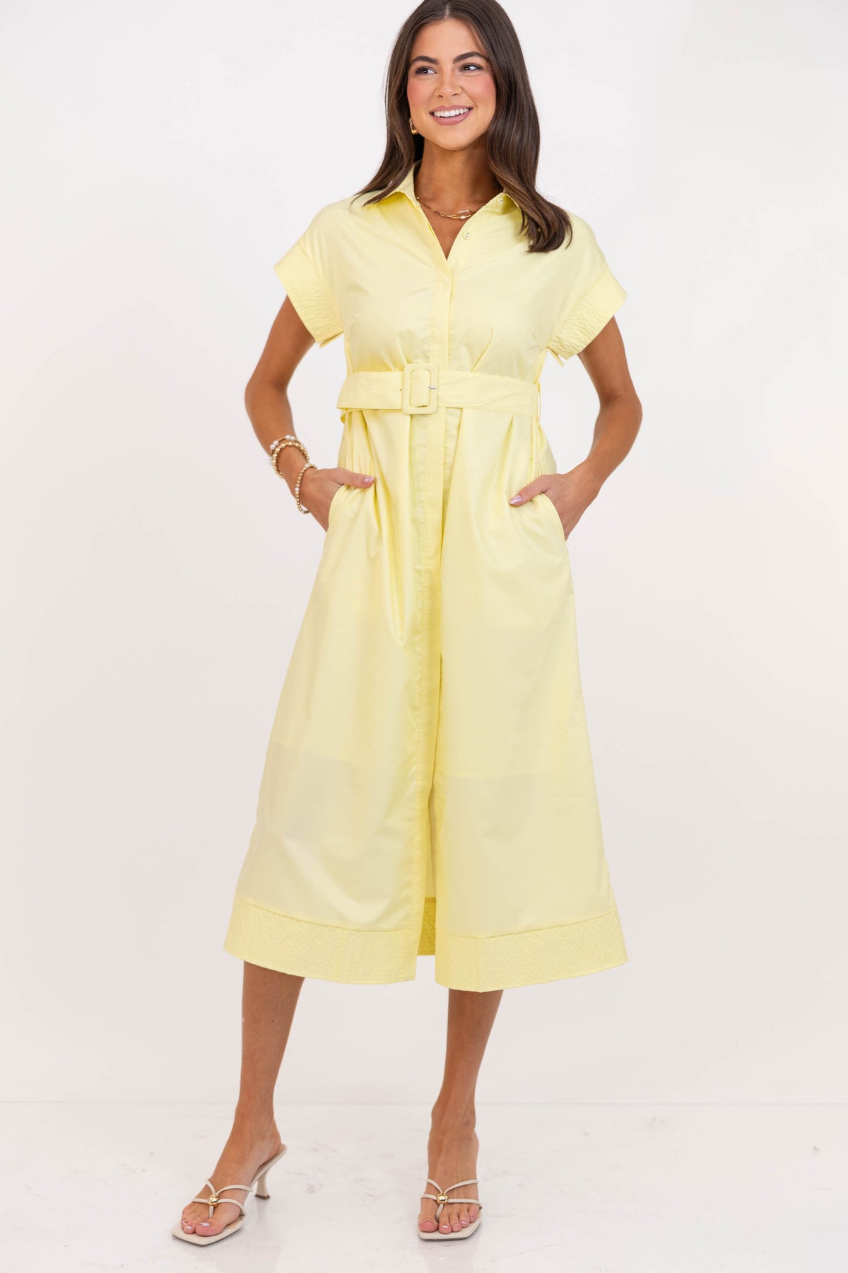 You Are The Good Yellow Midi Dress, Small - The Mint Julep Boutique