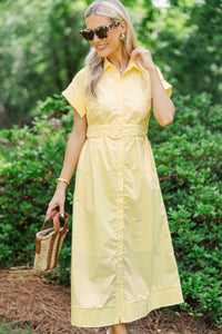 You Are The Good Yellow Midi Dress
