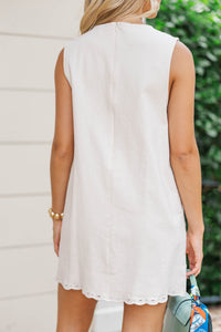 Beyond A Doubt White Eyelet Dress