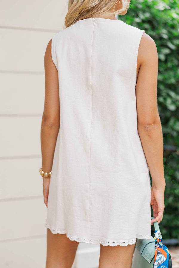 Beyond A Doubt White Eyelet Dress