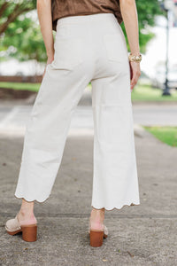 Light Up The Room White Embroidered Wide Leg Jeans