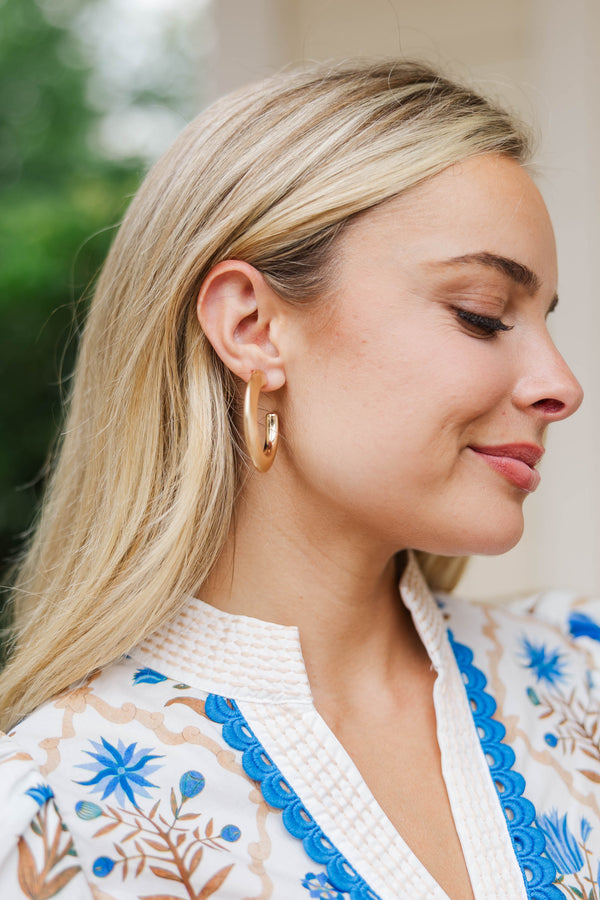 Polished Perfection Gold Earrings