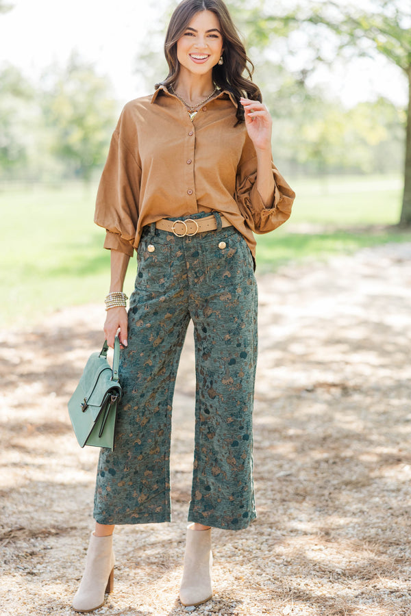 Save This One Camel Suede Blouse