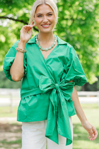 Effortlessly Happy Green Blouse