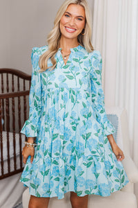 NURSING COLLECTION: In Your Happy Place Light Blue Floral Dress