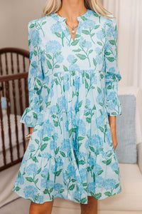 NURSING COLLECTION: In Your Happy Place Light Blue Floral Dress