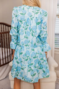 NURSING COLLECTION: In Your Happy Place Light Blue Floral Dress