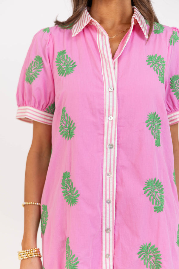 Totally Worth It Pink Floral Midi Dress