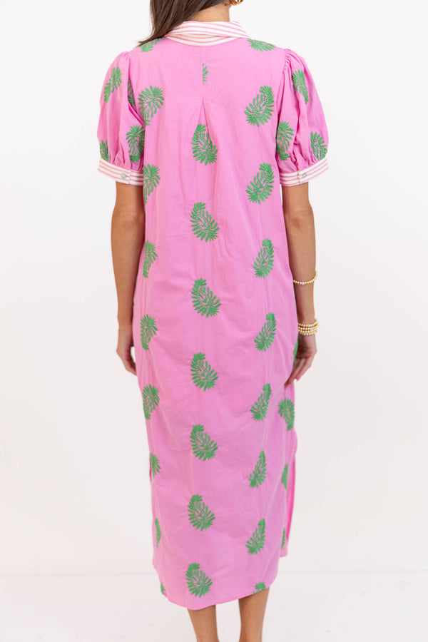 Totally Worth It Pink Floral Midi Dress
