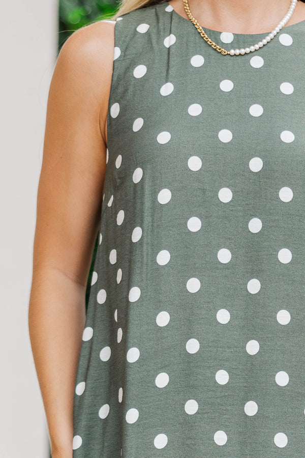 Joyful Entry Olive Midi Dress