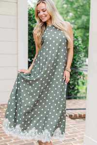 Joyful Entry Olive Midi Dress