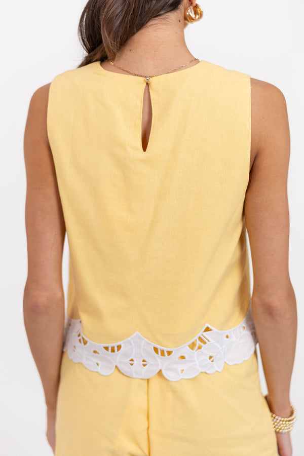 Freely Flowing Yellow Tank
