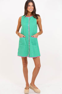 Somewhere Beautiful Green Striped Dress