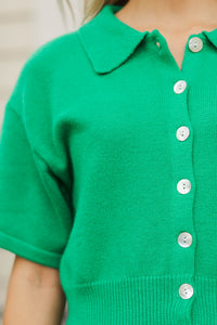 Effortless Layer Green Cardigan
