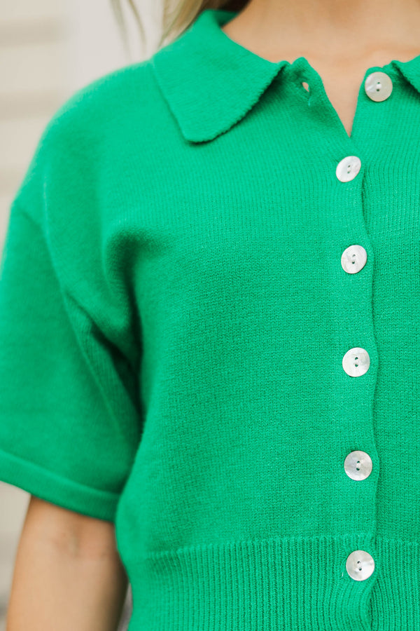 Effortless Layer Green Cardigan