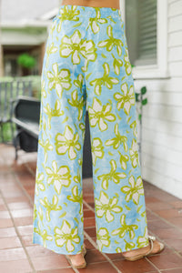 Purely Radiant Blue Floral Pants