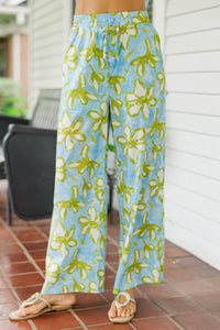 Purely Radiant Blue Floral Pants