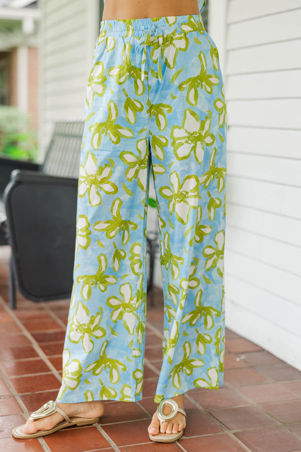 Purely Radiant Blue Floral Pants