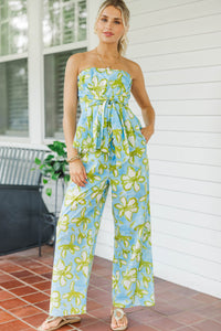 Glowing From Within Blue Floral Tank
