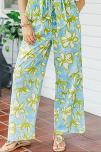 Purely Radiant Blue Floral Pants