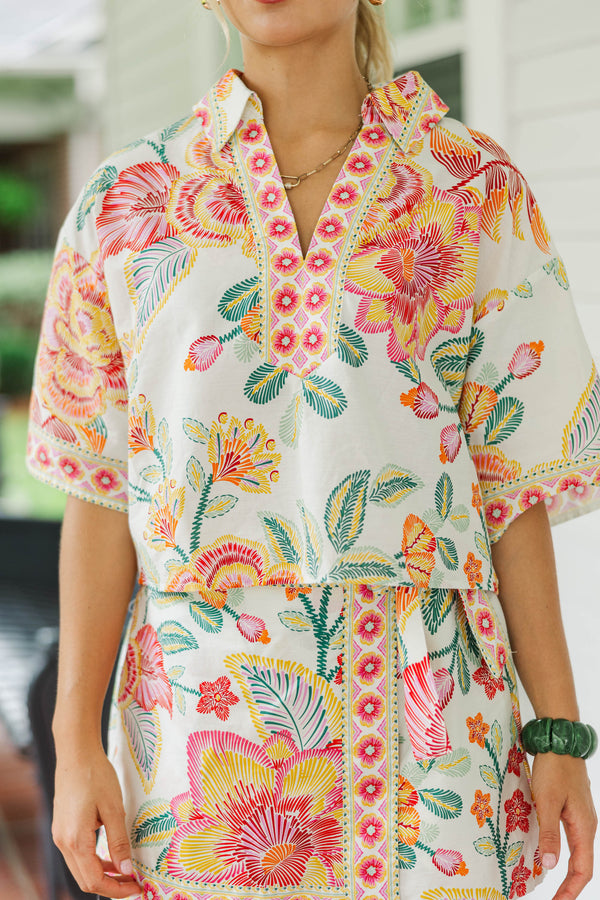Scene Setter Pink Blouse