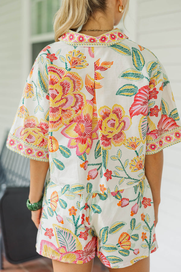 Scene Setter Pink Blouse