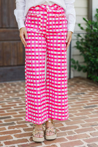 Rule The Room Pink Gingham Pants