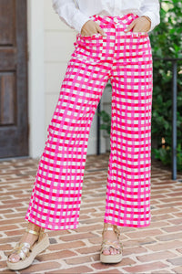 Rule The Room Pink Gingham Pants