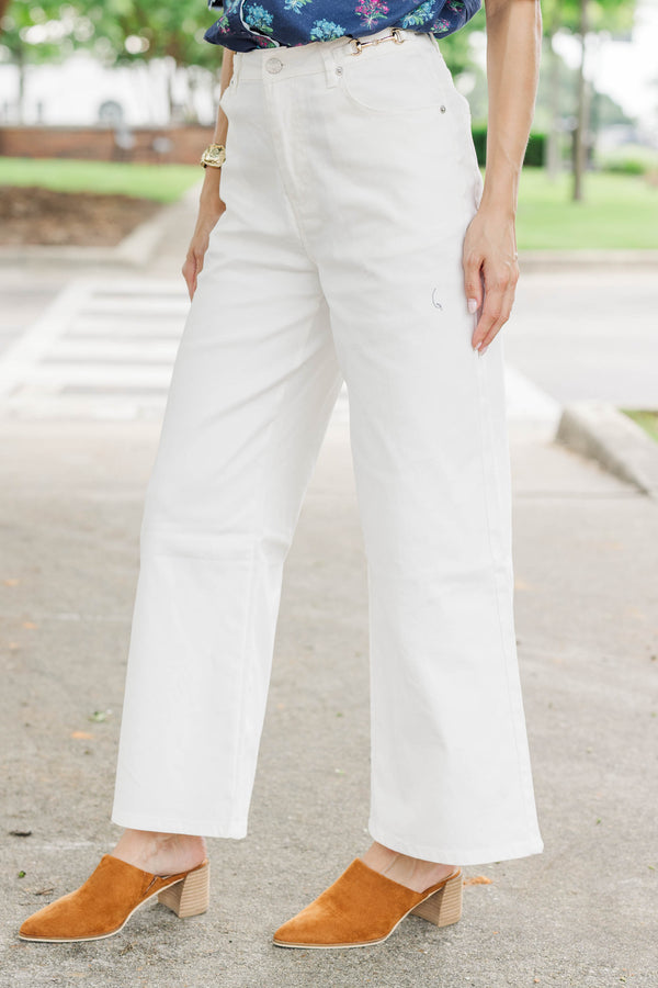Sure Thing White Jeans